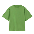 C.Kay's Designs Fern Green Oversized Cotton T-Shirt for Men, Drop Shoulder Short Sleeve Boxy Tee