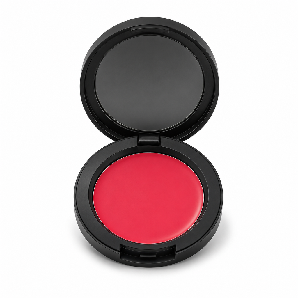 Cherry Red Cream Blush Compact